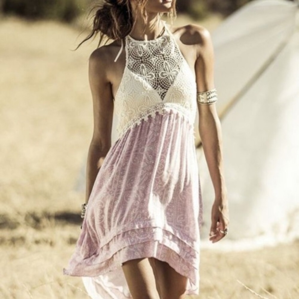 Boho Festival Flowy Crochet Dress🌺